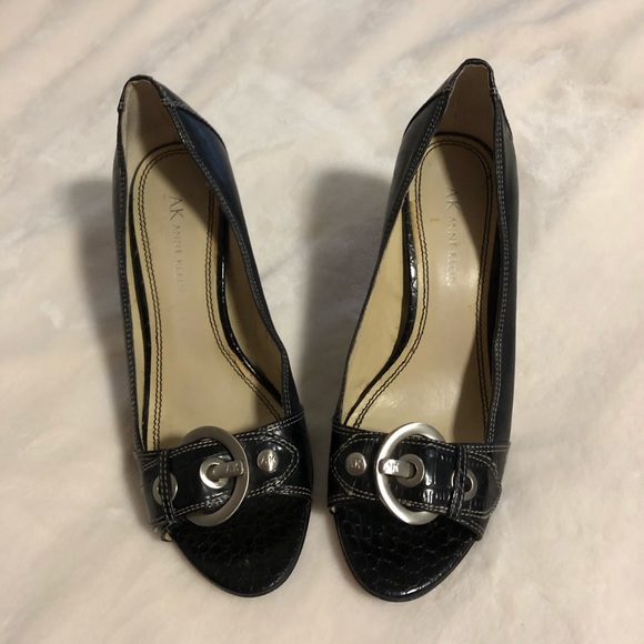 3” Anne Klein upper leather and man made.